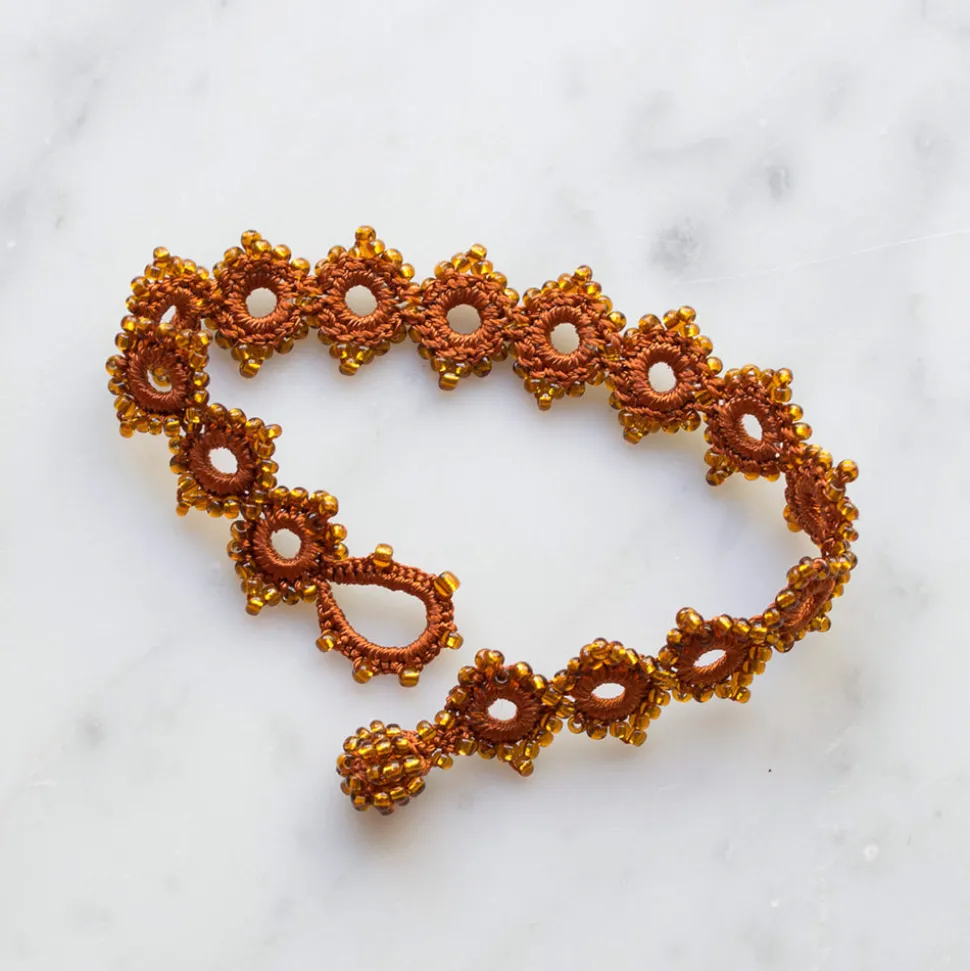 OTTOMANIA - Bracelet crochet Daisy - Brun<Women Bracelets