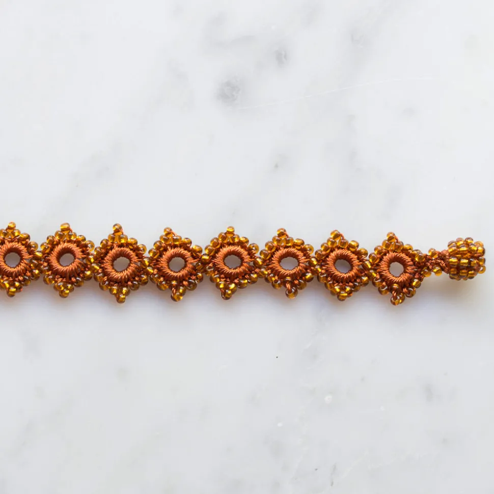 OTTOMANIA - Bracelet crochet Daisy - Brun<Women Bracelets