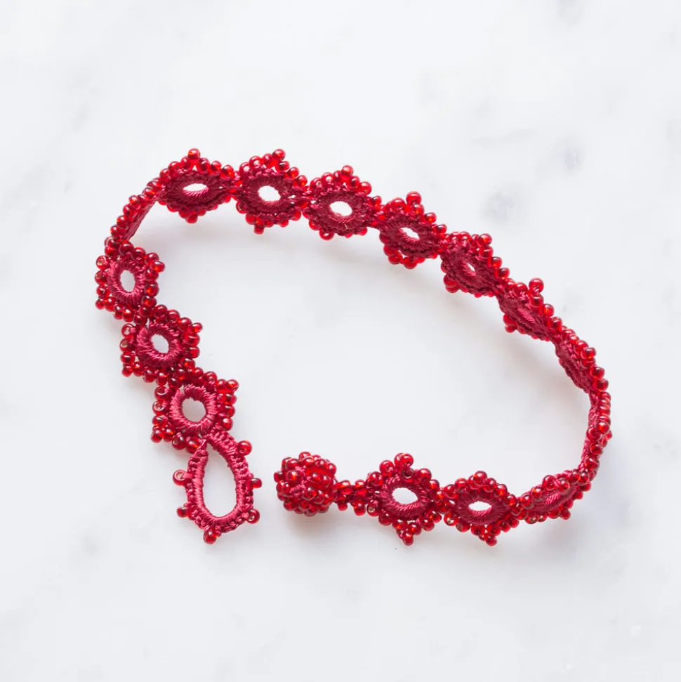 OTTOMANIA - Bracelet crochet Daisy - Rouge<Women Bracelets