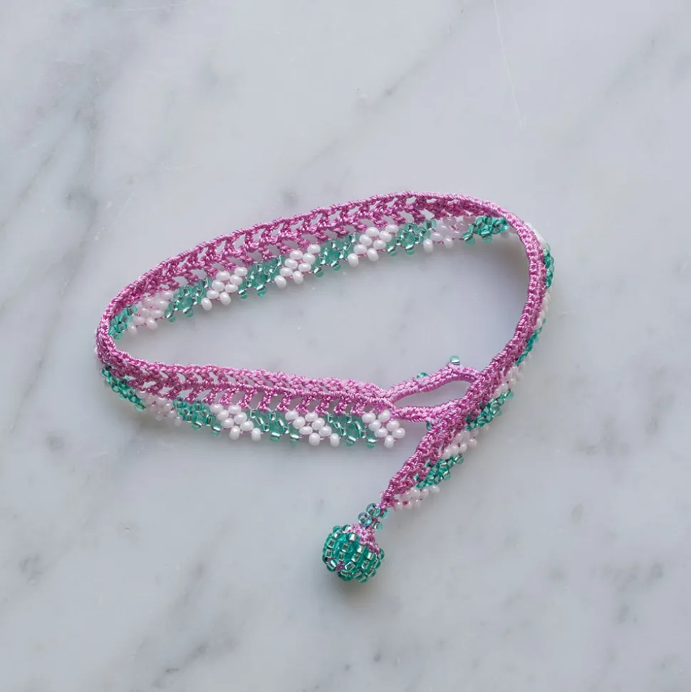 OTTOMANIA - Bracelet crochet Stripes - Rose<Women Bracelets