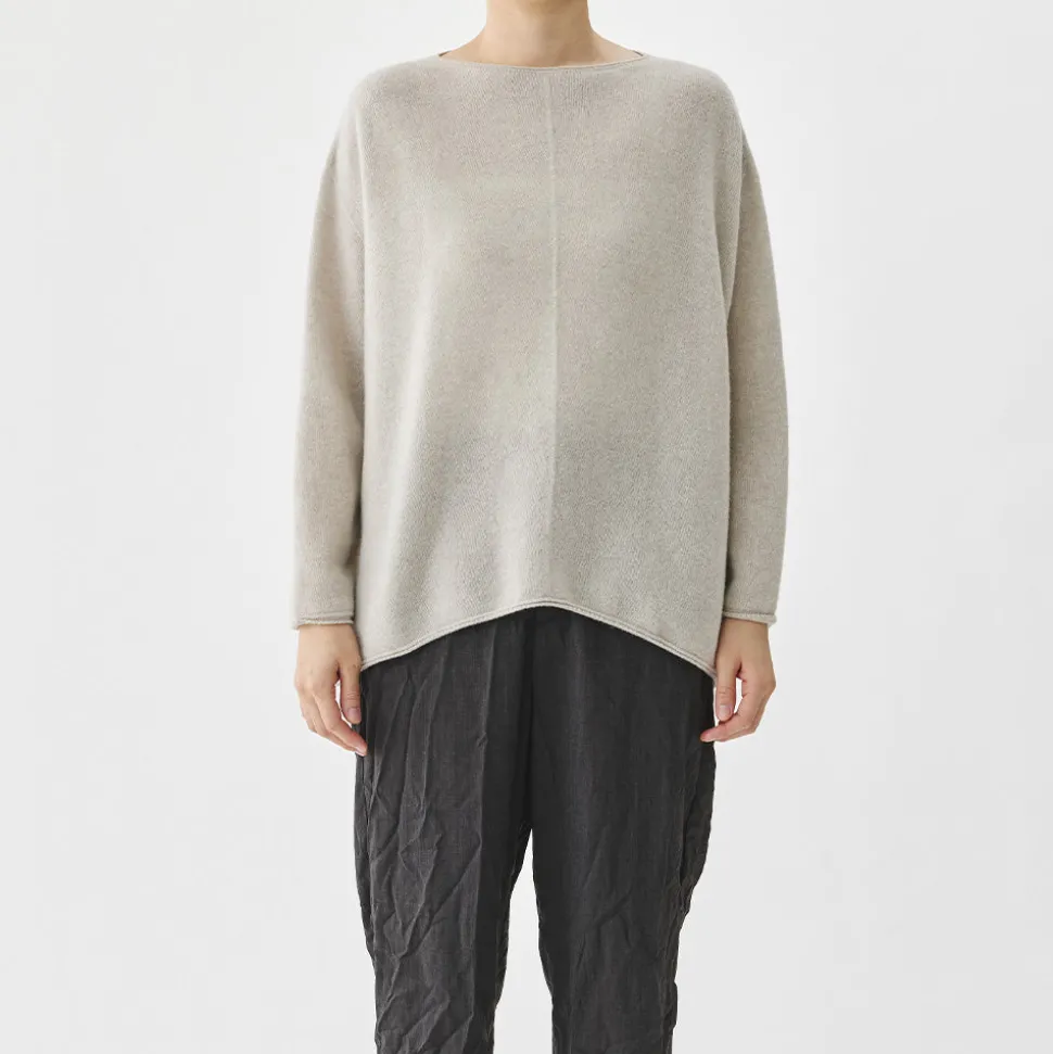 Pas de Calais - Pull Col Bateau - Beige<Women Knitwear