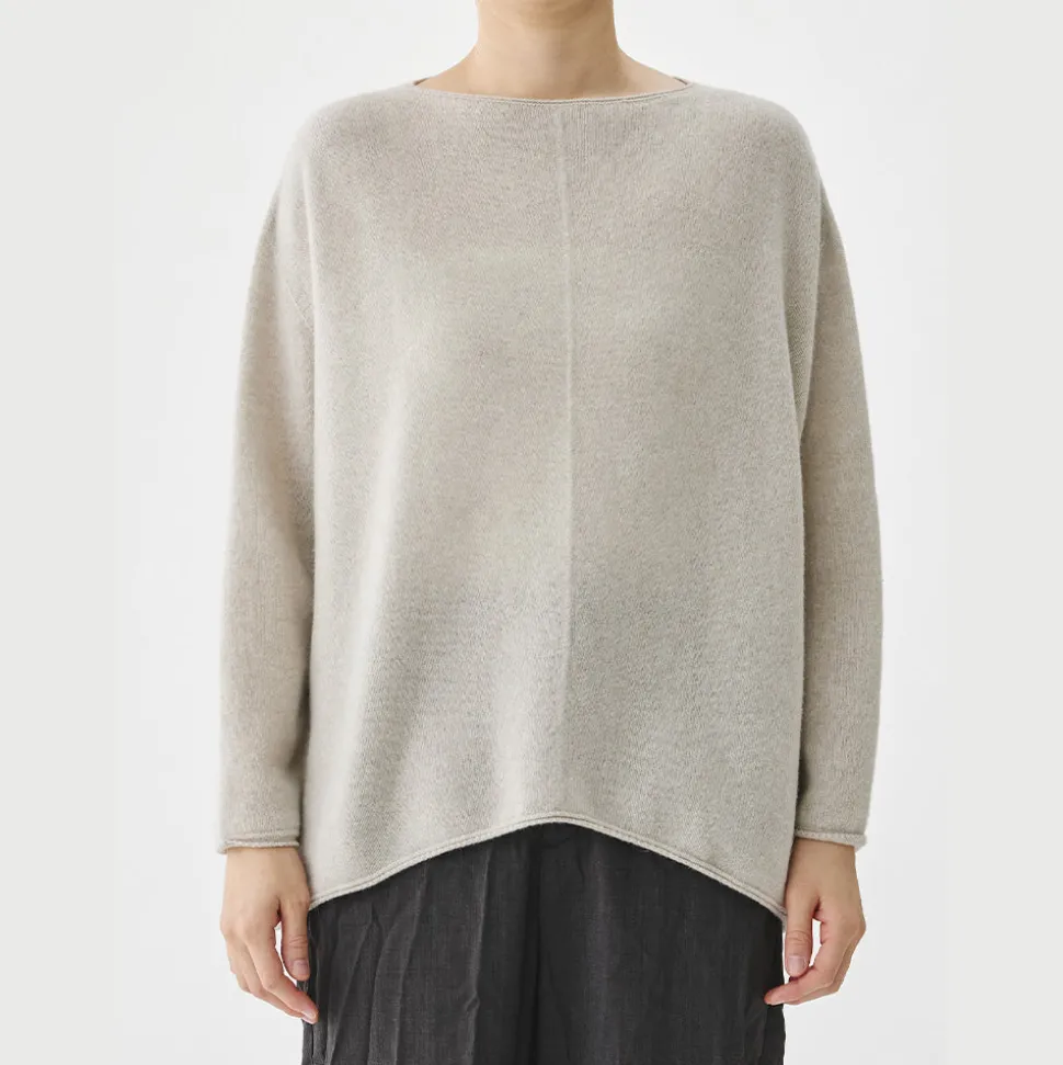 Pas de Calais - Pull Col Bateau - Beige<Women Knitwear