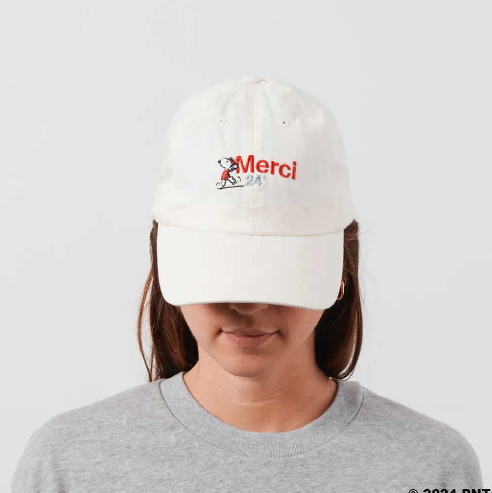 M05 Peanuts x Merci - Casquette Merci 24' - Ecru<Women Caps | Caps