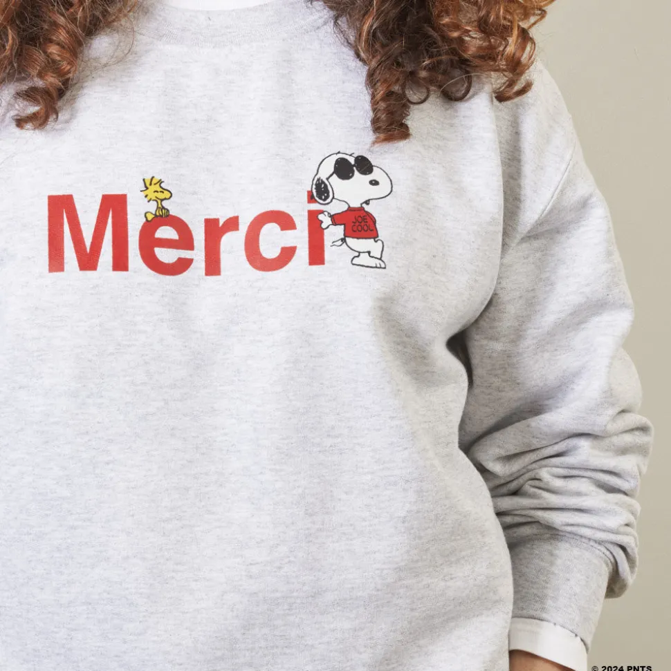 M05 Peanuts x Merci - Sweat Merci - Gris<Women Sweats | Sweats