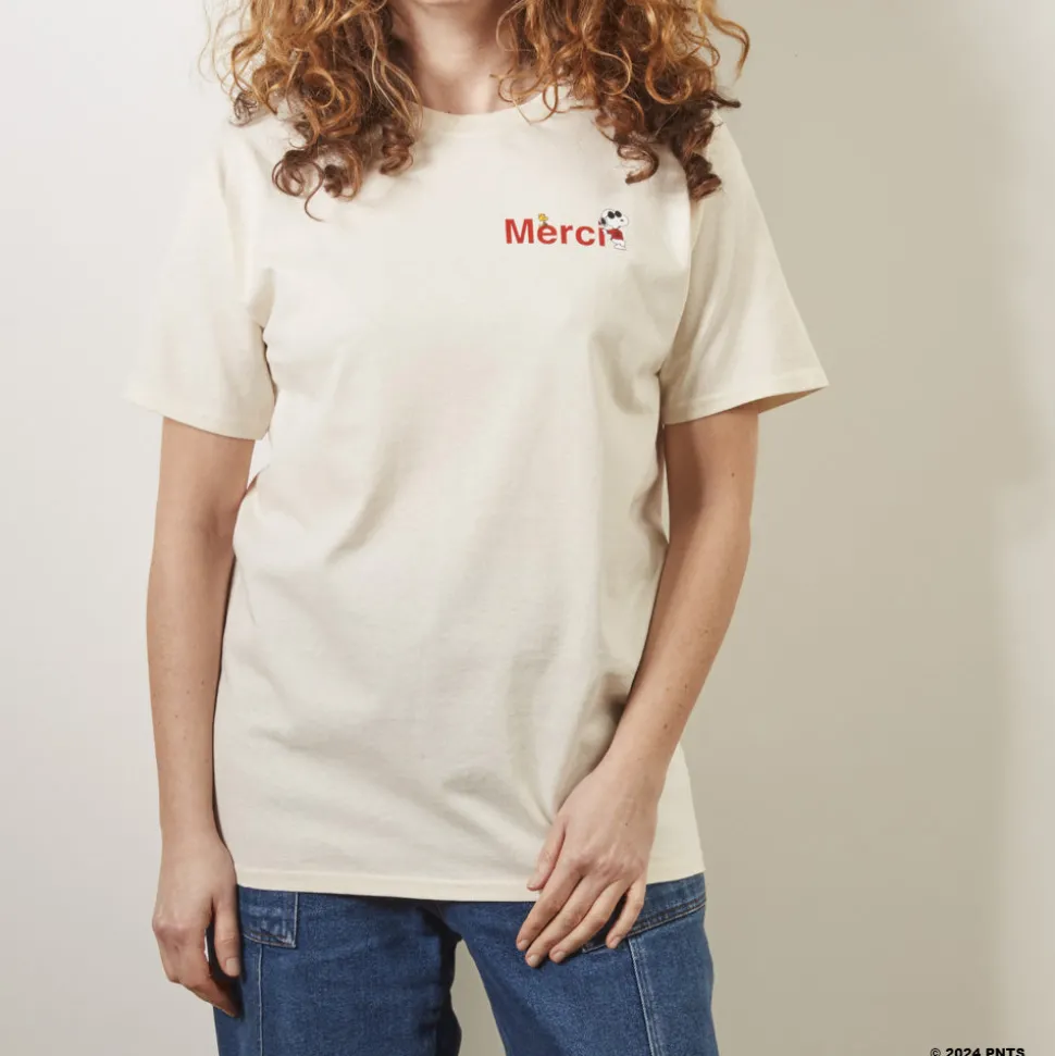 M05 Peanuts x Merci - T-Shirt Merci - Ecru<Women T-Shirts | T-Shirts