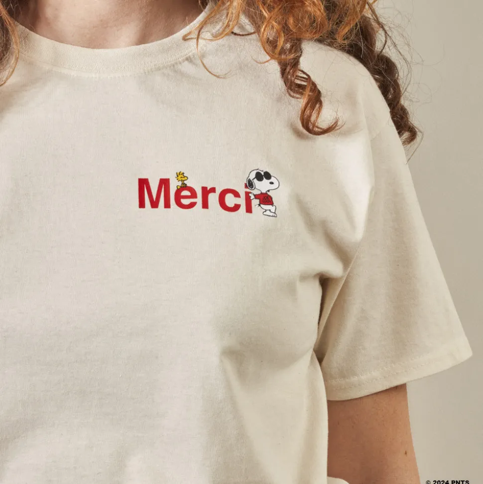 M05 Peanuts x Merci - T-Shirt Merci - Ecru<Women T-Shirts | T-Shirts