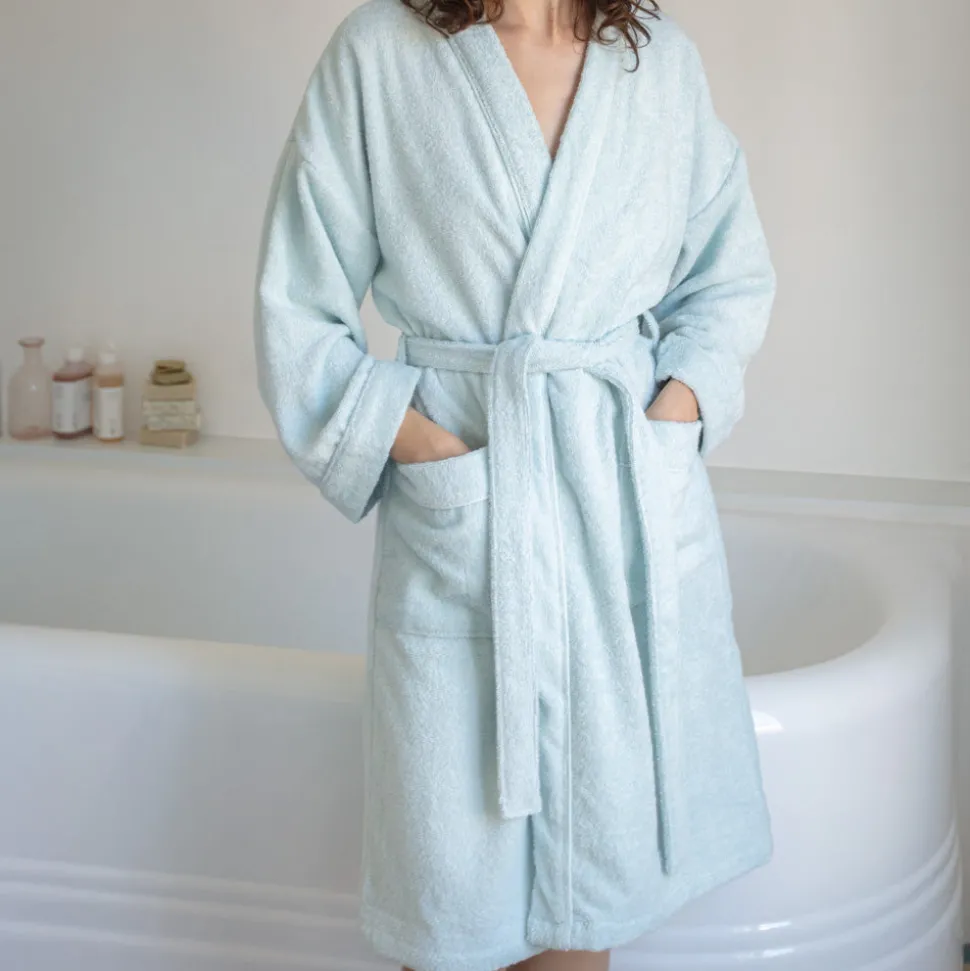 2100 GAZEX Peignoir en éponge - Bleu Antiparos< Bath Selection Merci | Bathrobes