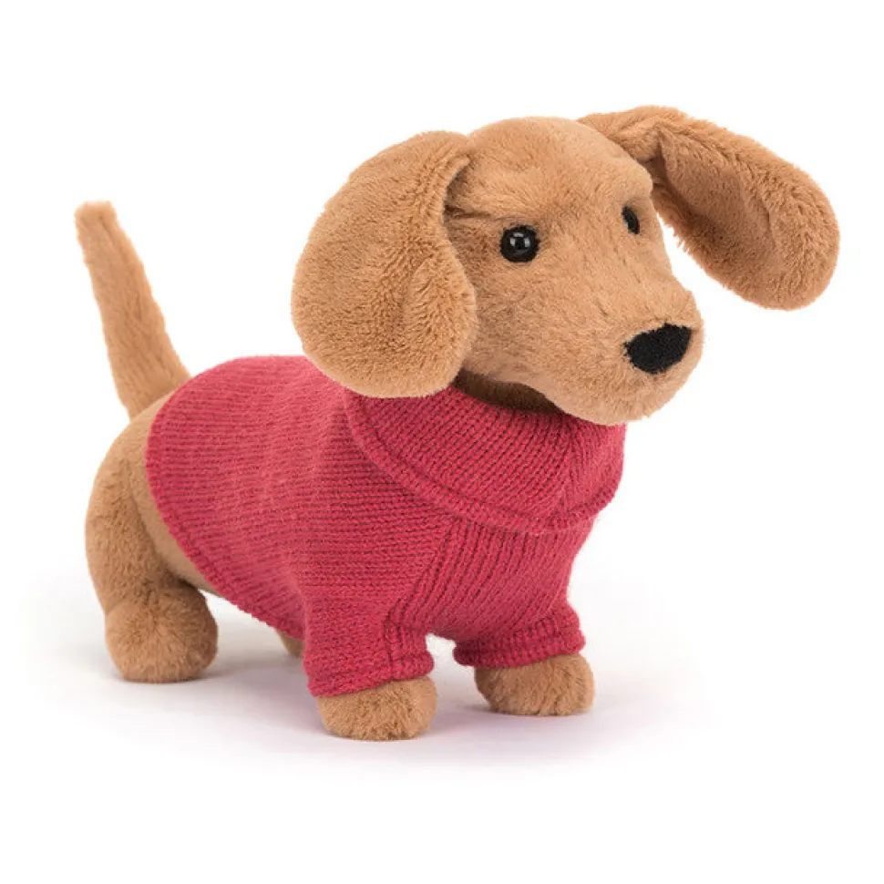 1318 JELLYCAT LTD Peluche Teckel - Pull Rose<Kids Kids' World