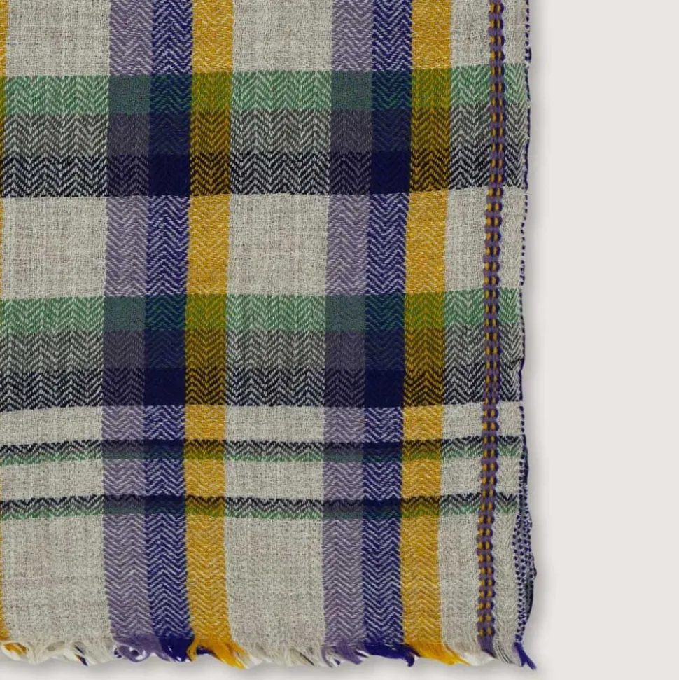 MOISMONT Plaid en laine n°82 - Kaki -< Plaids & Blankets