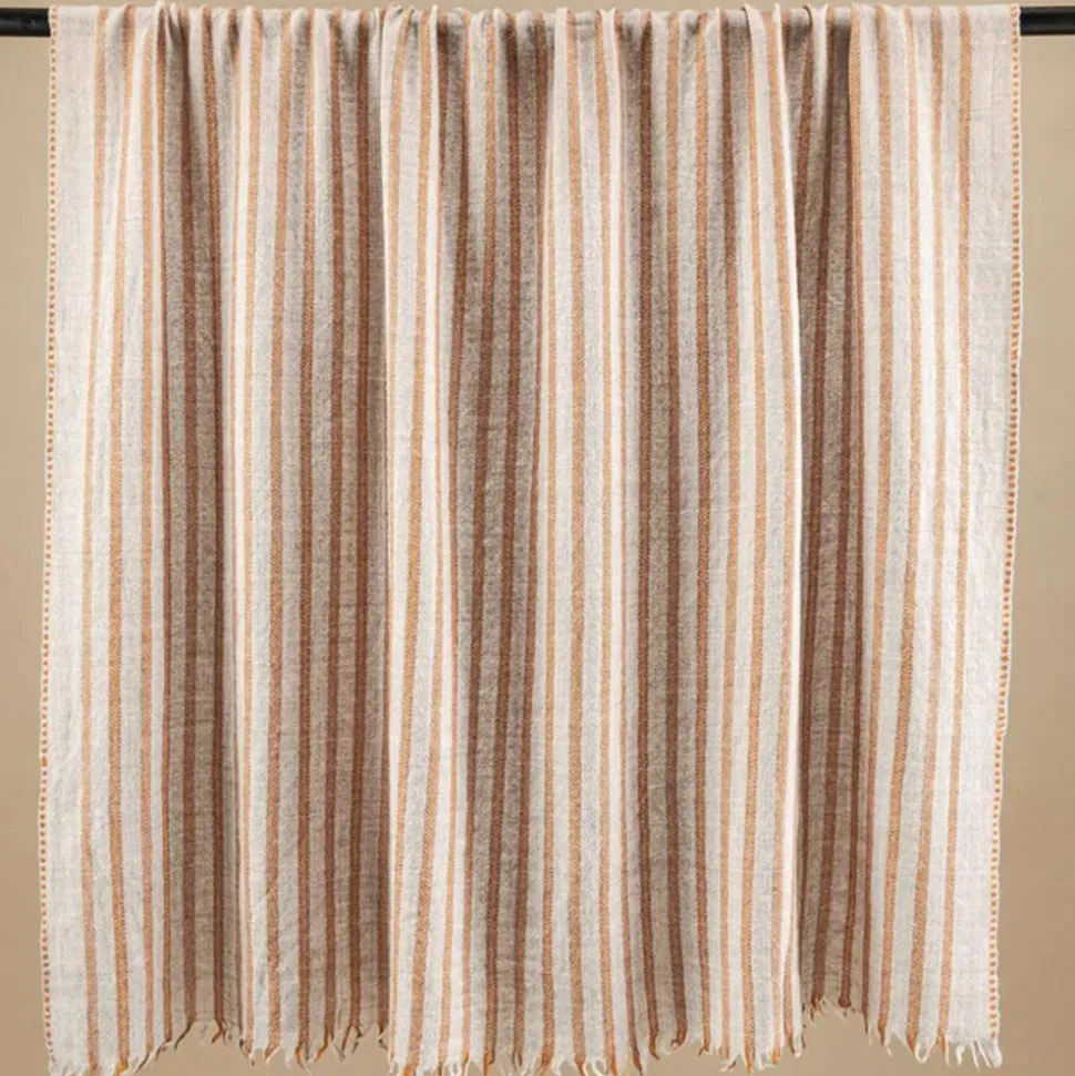 1050 MOISMONT Plaid en laine n°75 - Terracotta - Moismont< Plaids & Blankets