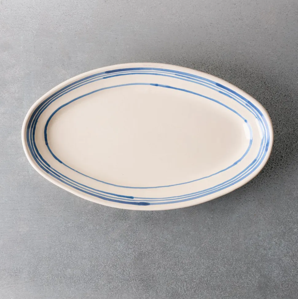 244 FASANO Plat ovale - Ligne Bleu< Dishes