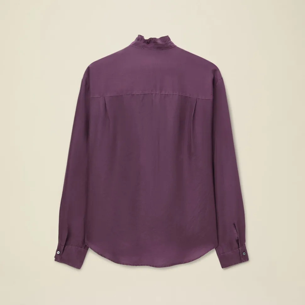 Pomandère - Chemise à volants - Violet<Women Shirts