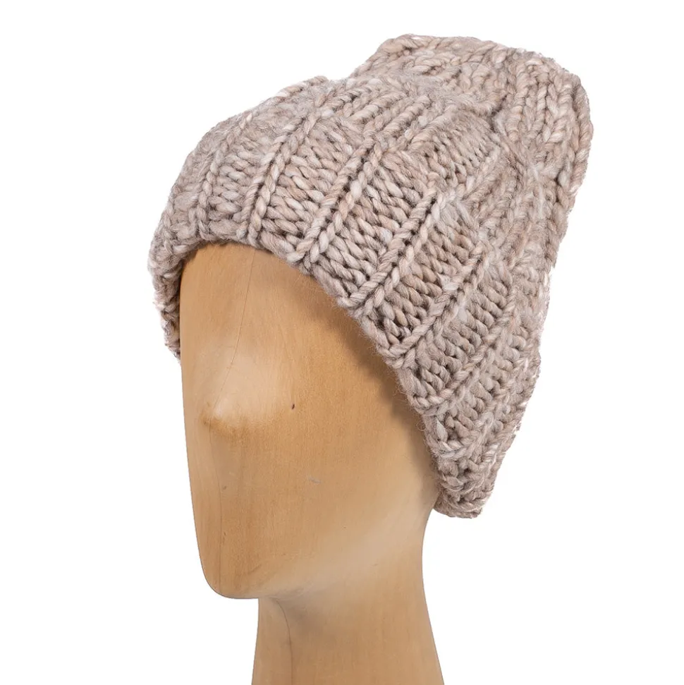 RAFFAELLO BETTINI - Bonnet Laine - Beige<Women Beanies