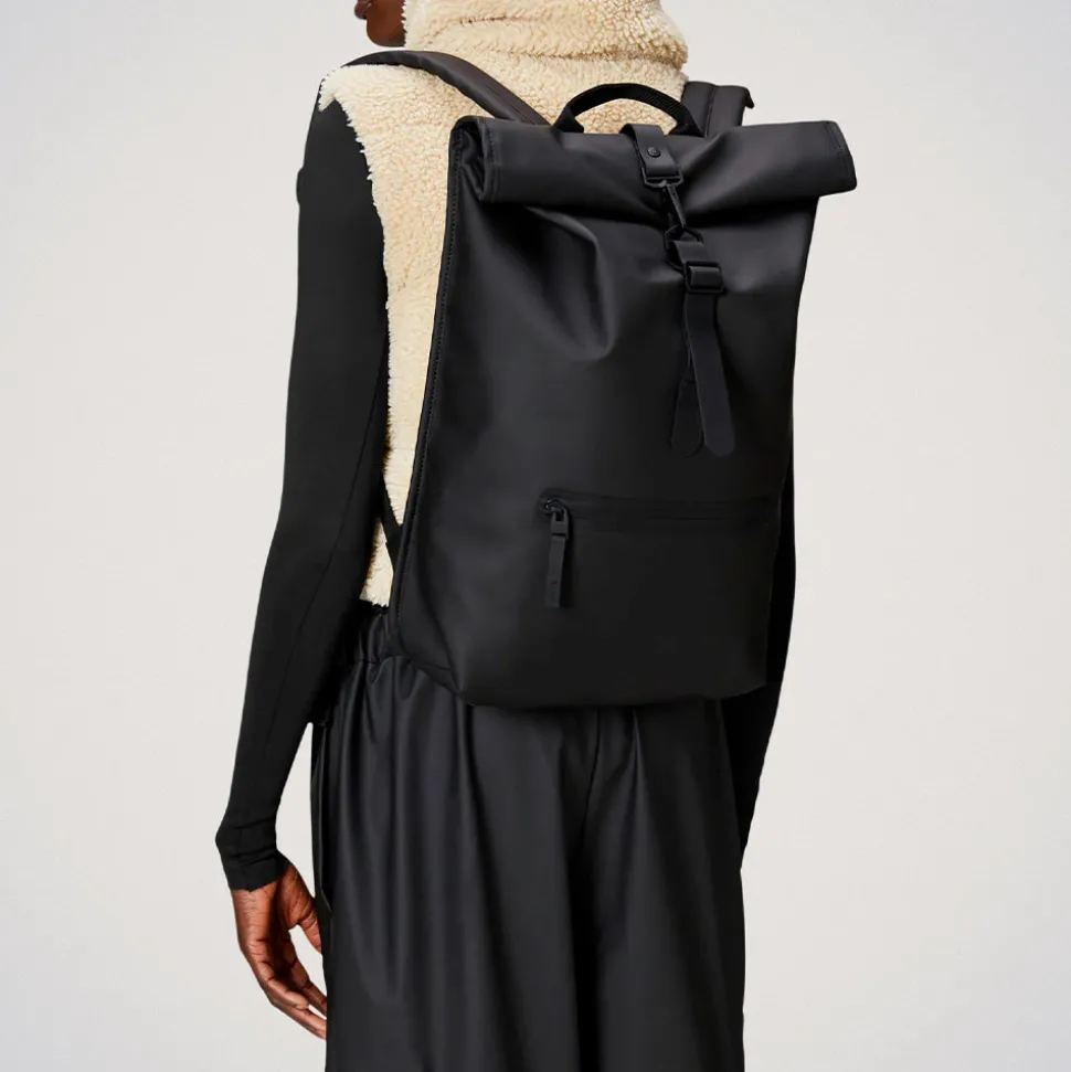 Rains - Sac à dos Rolltop Rucksack - Noir< Bags