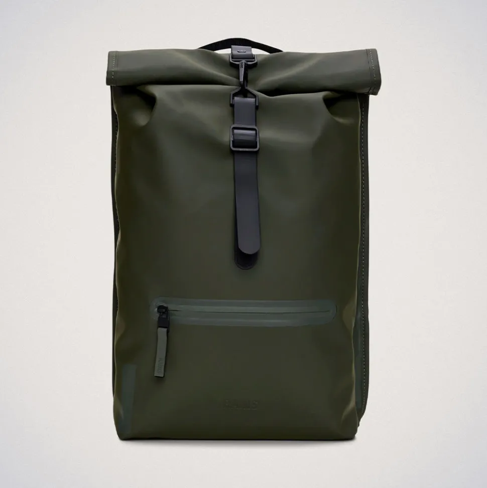 Rains - Sac à dos Rolltop Rucksack - Vert< Bags