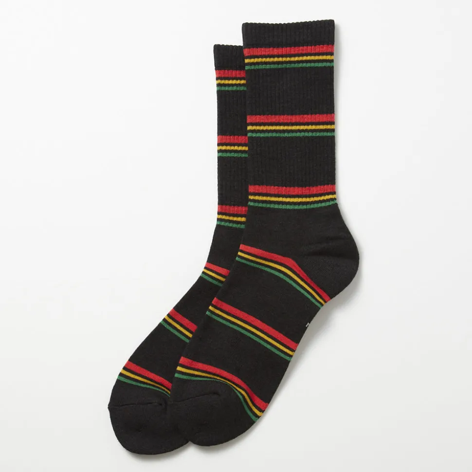 Rototo - Chaussettes à rayures Irie - Noir<Women Socks | Socks