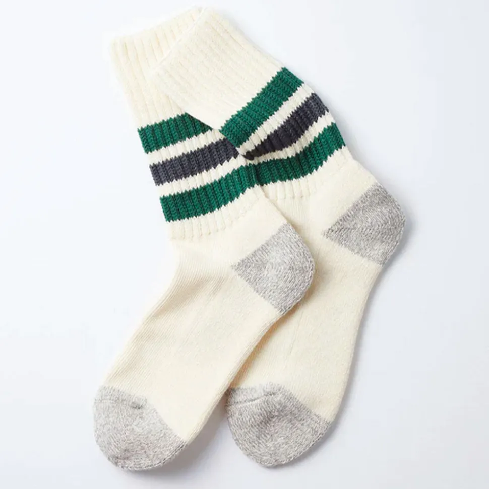 Rototo - Chaussettes Côtelées - Vert & Gris<Women Socks | Socks