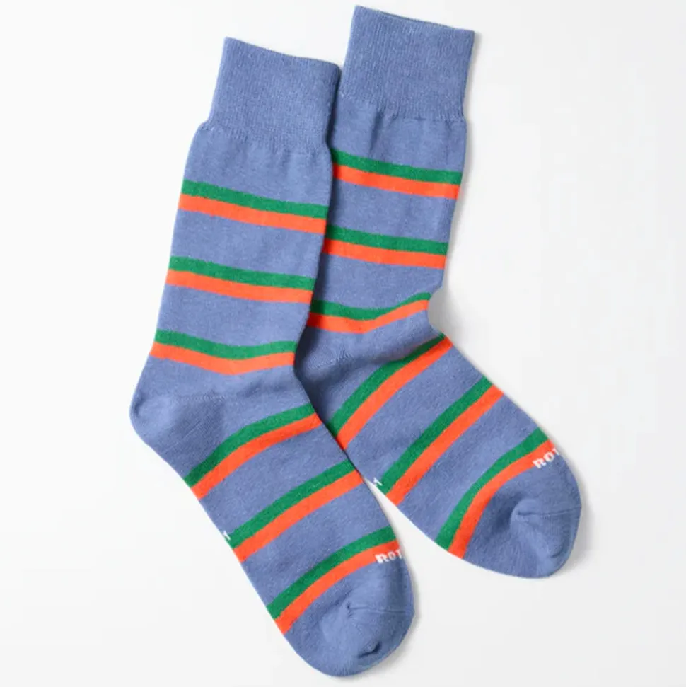 ROTOTO - Chaussettes Rayées - Bleu<Women Socks | Socks