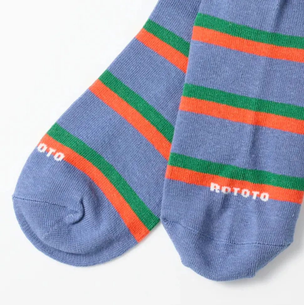 ROTOTO - Chaussettes Rayées - Bleu<Women Socks | Socks