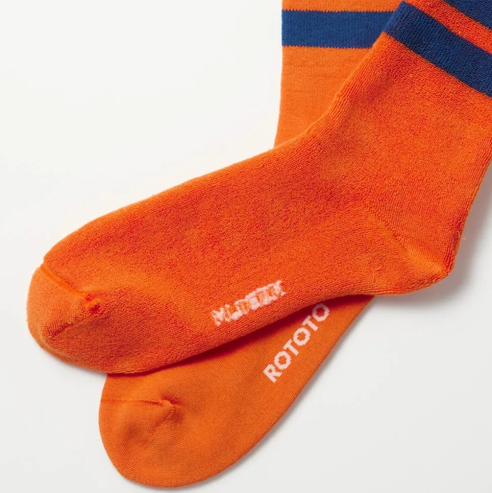 Rototo - Chaussettes Rayées - Orange<Women Socks | Socks