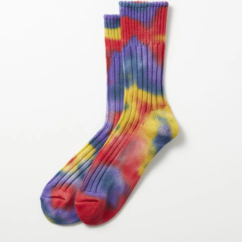 Rototo - Chaussettes Tie and dye - Rouge/Jaune/Bleu<Women Socks | Socks