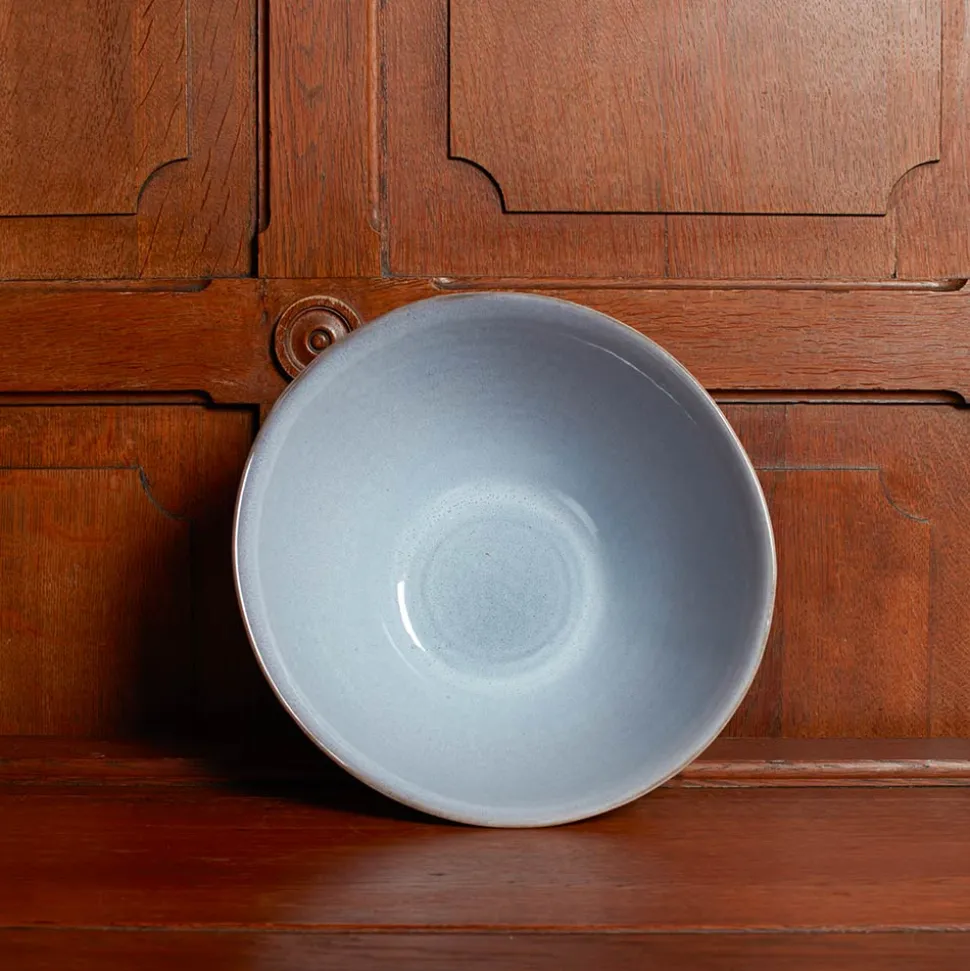 1294 VASICOL Saladier en faïence - Bleu Clair< Salad Bowls