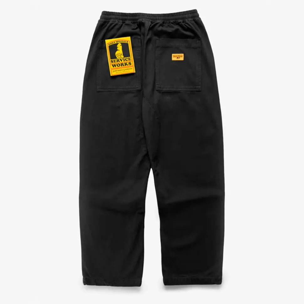 SERVICE WORKS - Pantalon à chevrons - Noir< Pants