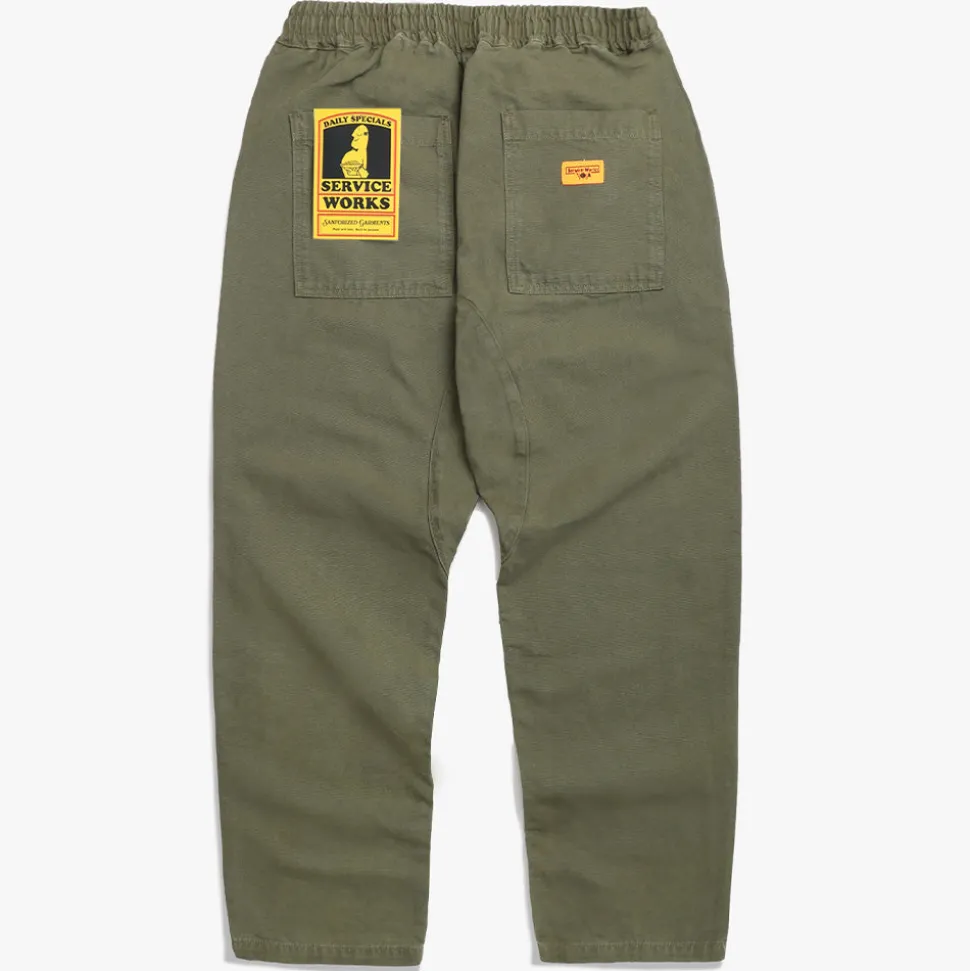 Service Works - Pantalon Chef Canvas - Vert< Pants