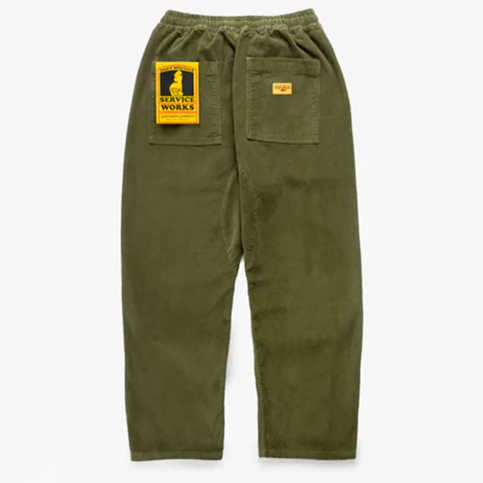 SERVICE WORKS - Pantalon Cordury - Olive< Pants