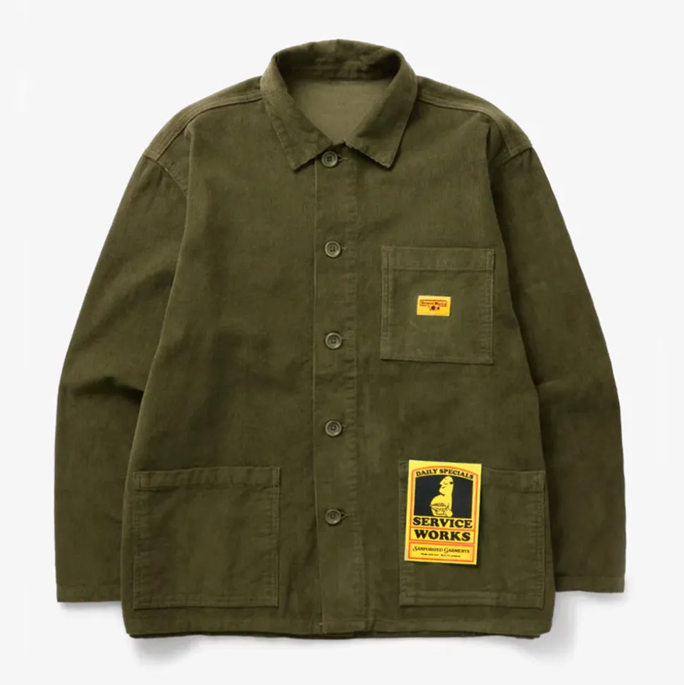 SERVICE WORKS - Veste en velours - Olive< Jackets