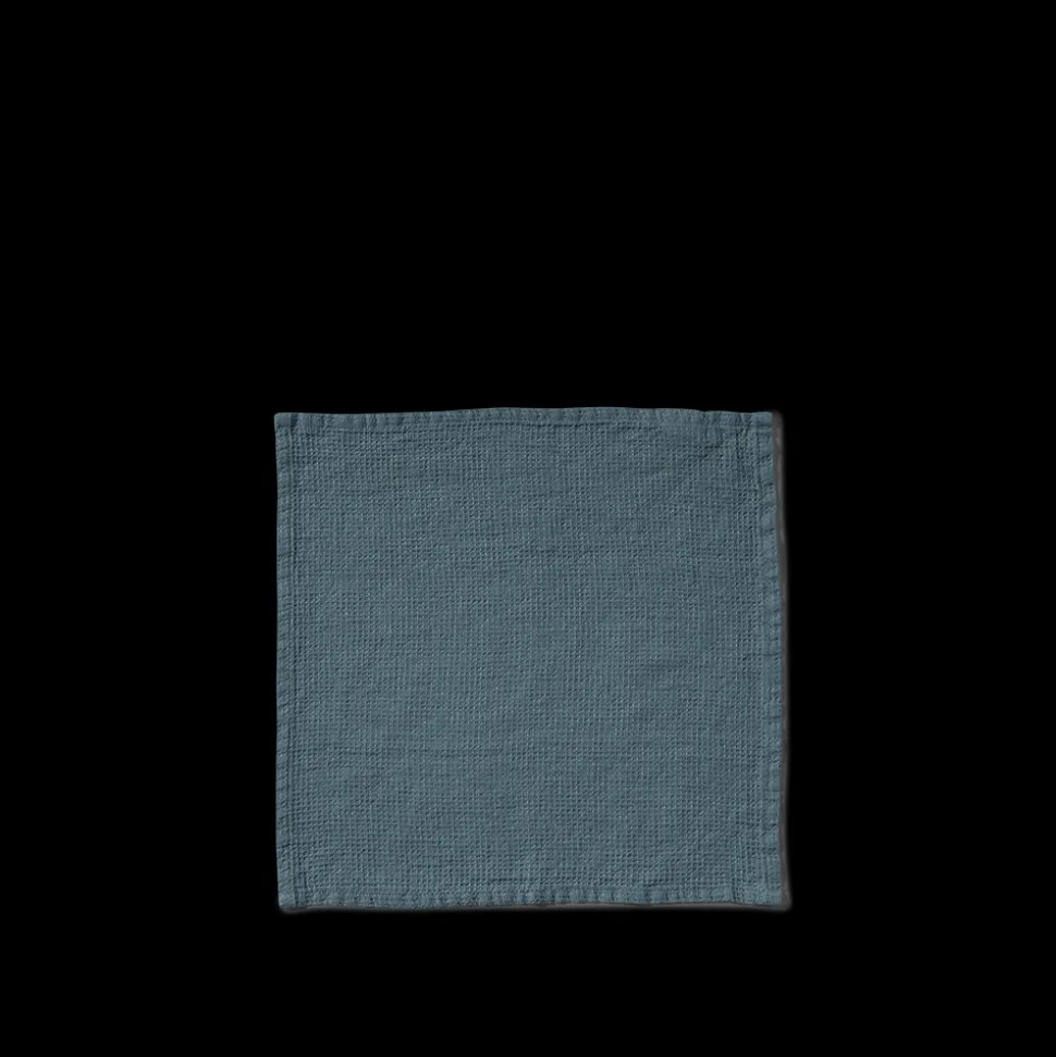 200 LINTEX Serviette de table en lin lavé - Bleu Pétrole< Napkins