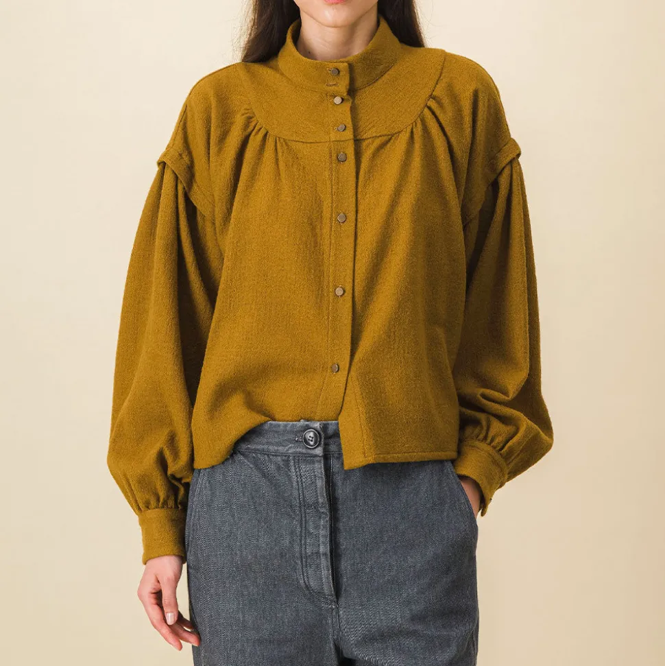 SIX SŒURS SIXSOEURS - Blouse Arlette - Marron<Women Shirts