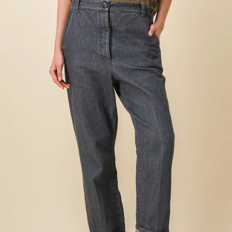 SIX SŒURS SIXSOEURS - Jeans Marley - Gris<Women Jeans