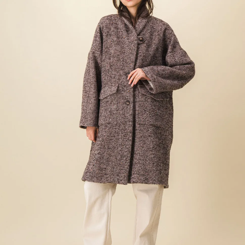 SIX SŒURS SIXSOEURS - Manteau Albertine - Marron<Women Coats