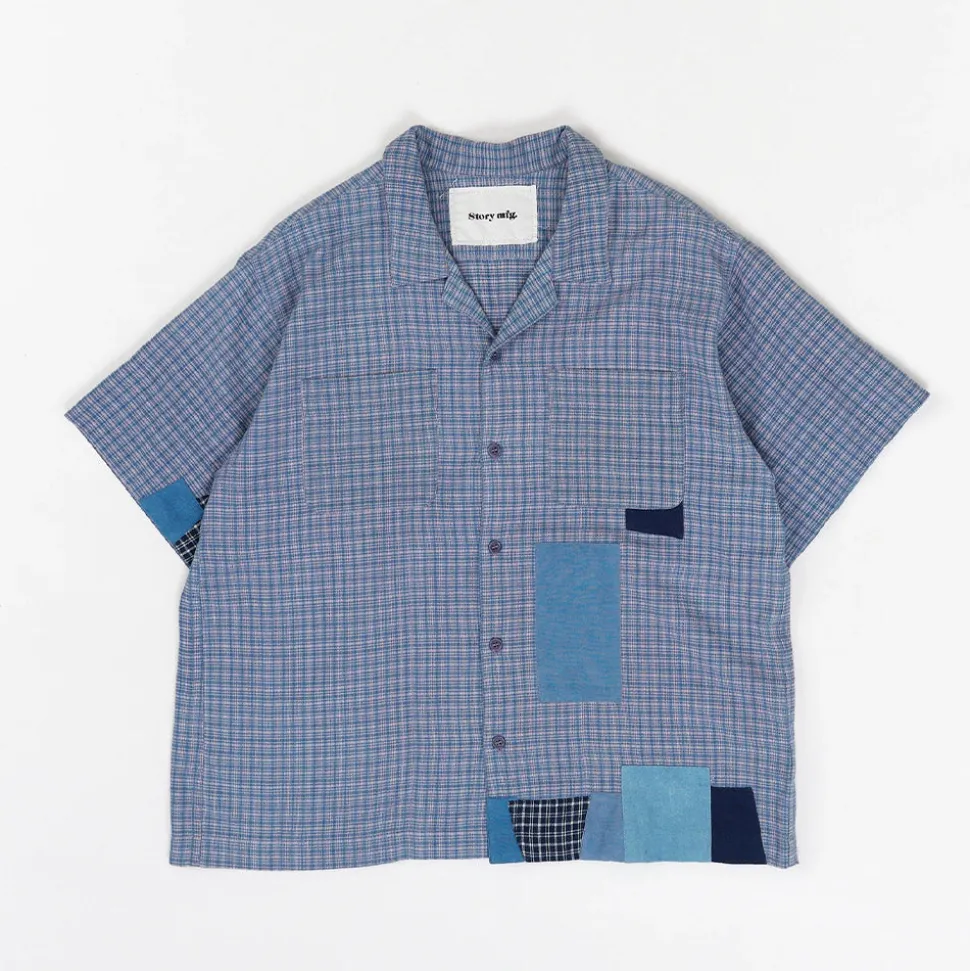 STORY MFG - Chemise PA - Vichy Blue< Shirts