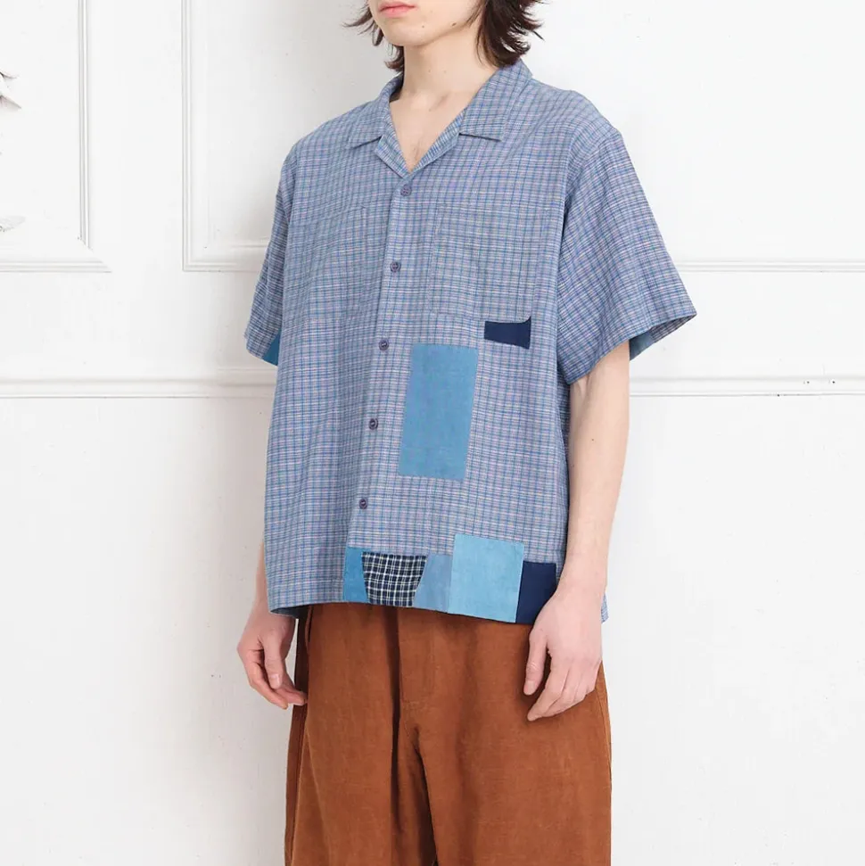 STORY MFG - Chemise PA - Vichy Blue< Shirts