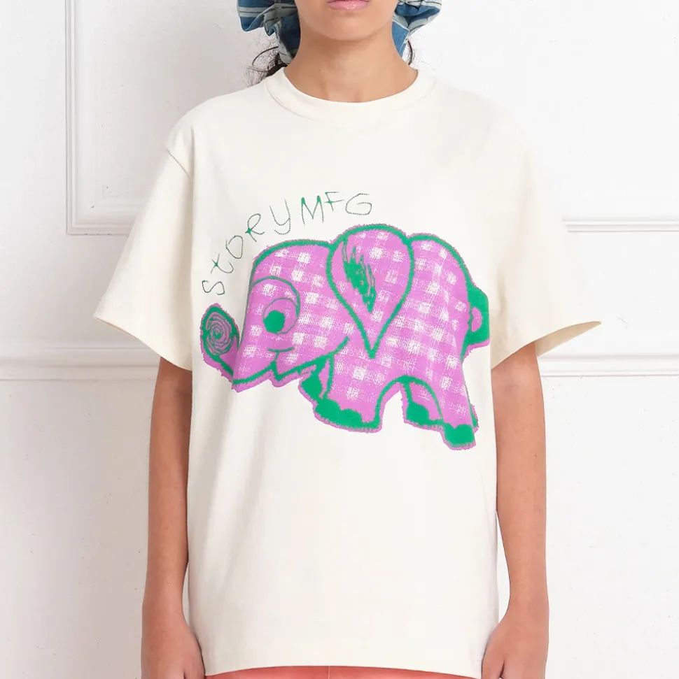 STORY MFG - T-shirt Grateful - Ecru & Pink< T-Shirts