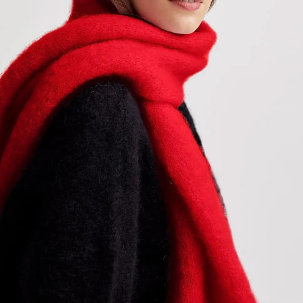 Surprise - Écharpe Mohair Donna - Rouge<Women Shawls