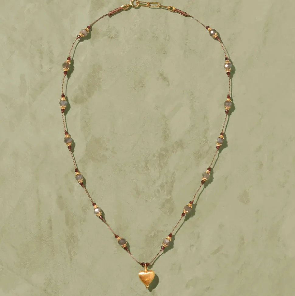 TITYARAVY - Collier Dil 1 Labradorite - Marron<Women Necklaces