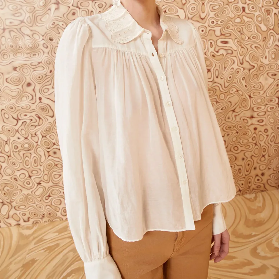 Ulla Johnson - Blouse Rowan - Blanc<Women Shirts