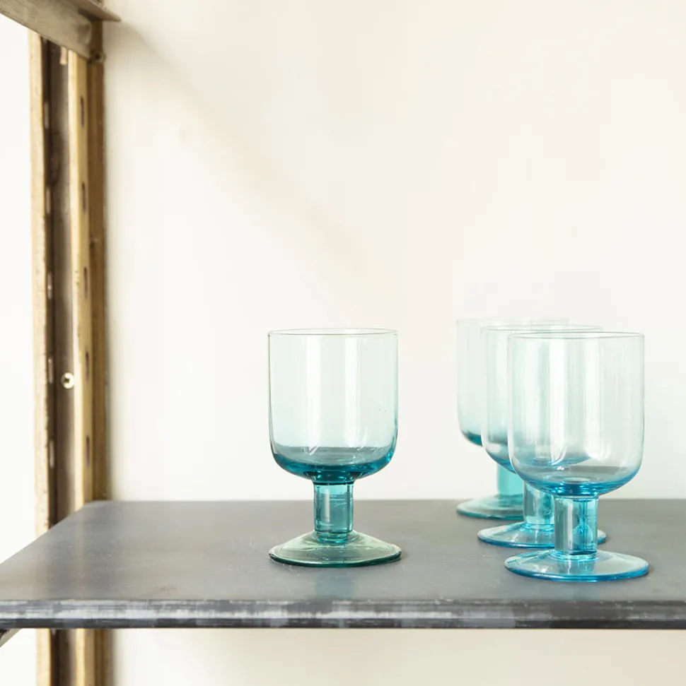 521 BITOSSI Verre à vin Bloom - Turquoise< Wine Glasses