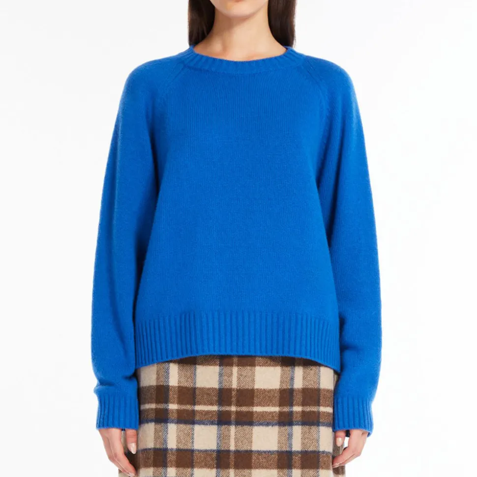 WEEKEND MAX MARA - Pull Gabbia - Bleu<Women Knitwear