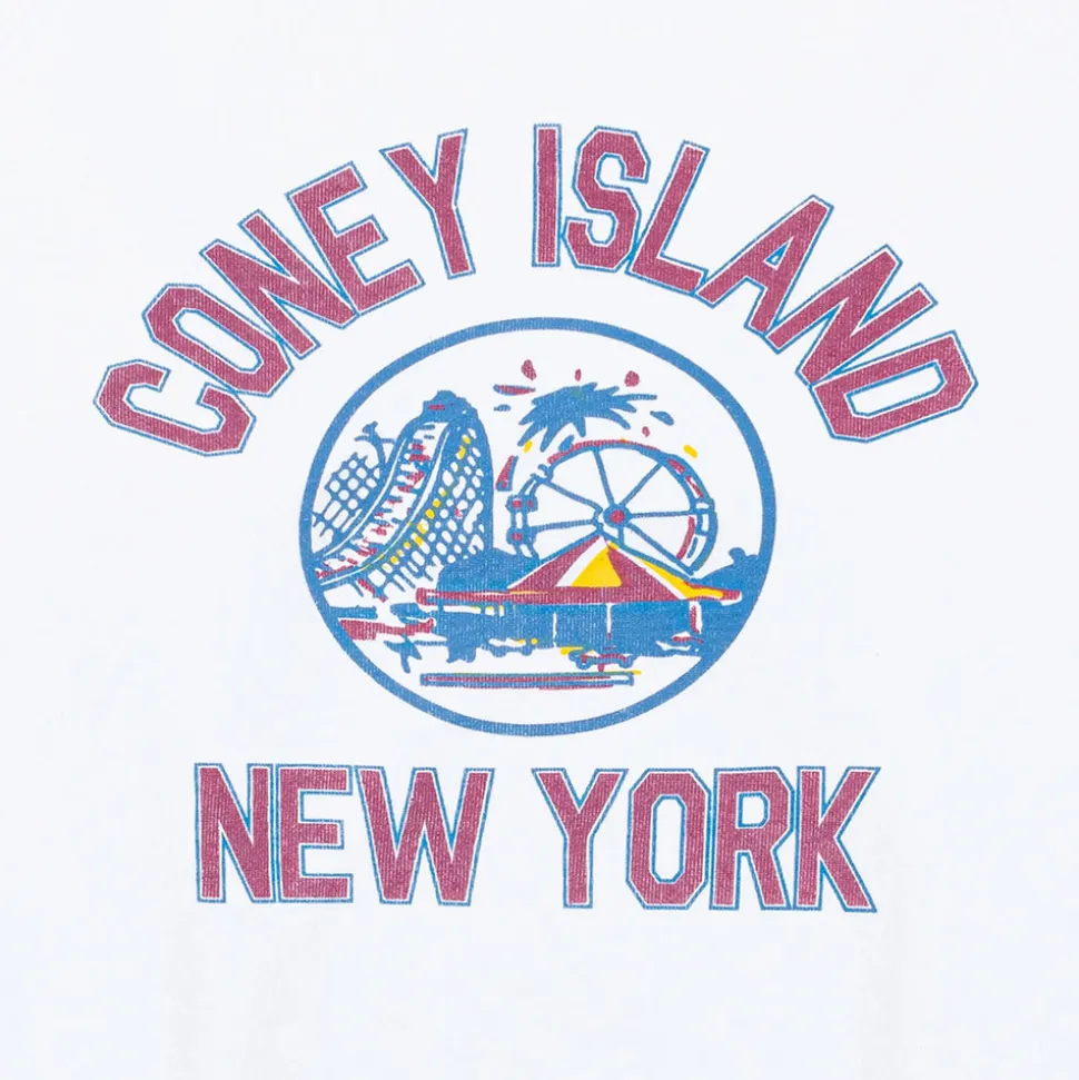 WILD DONKEY - Sweat Coney Island - Blanc< Sweats