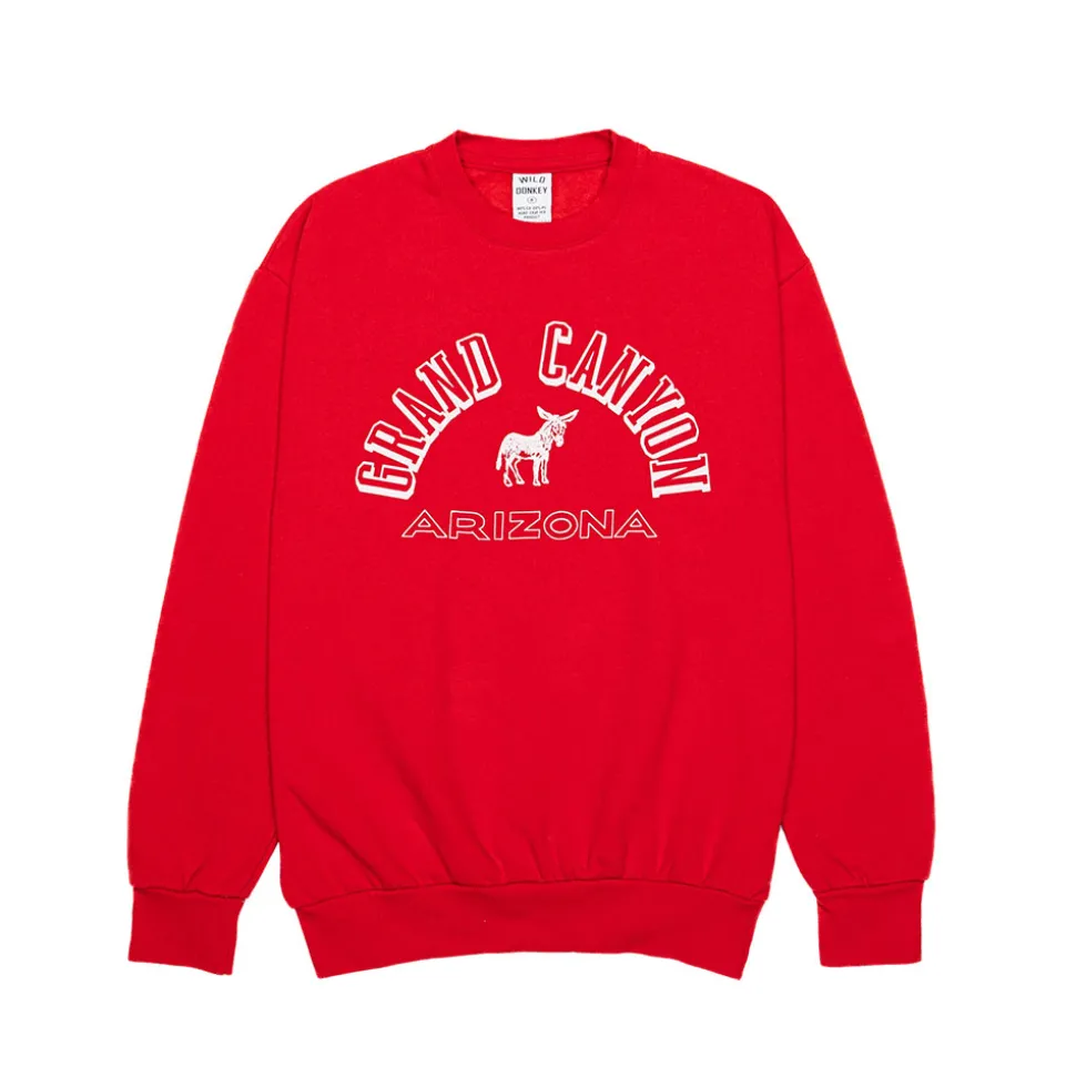 WILD DONKEY - Sweat Grand Canyon - Rouge< Sweats