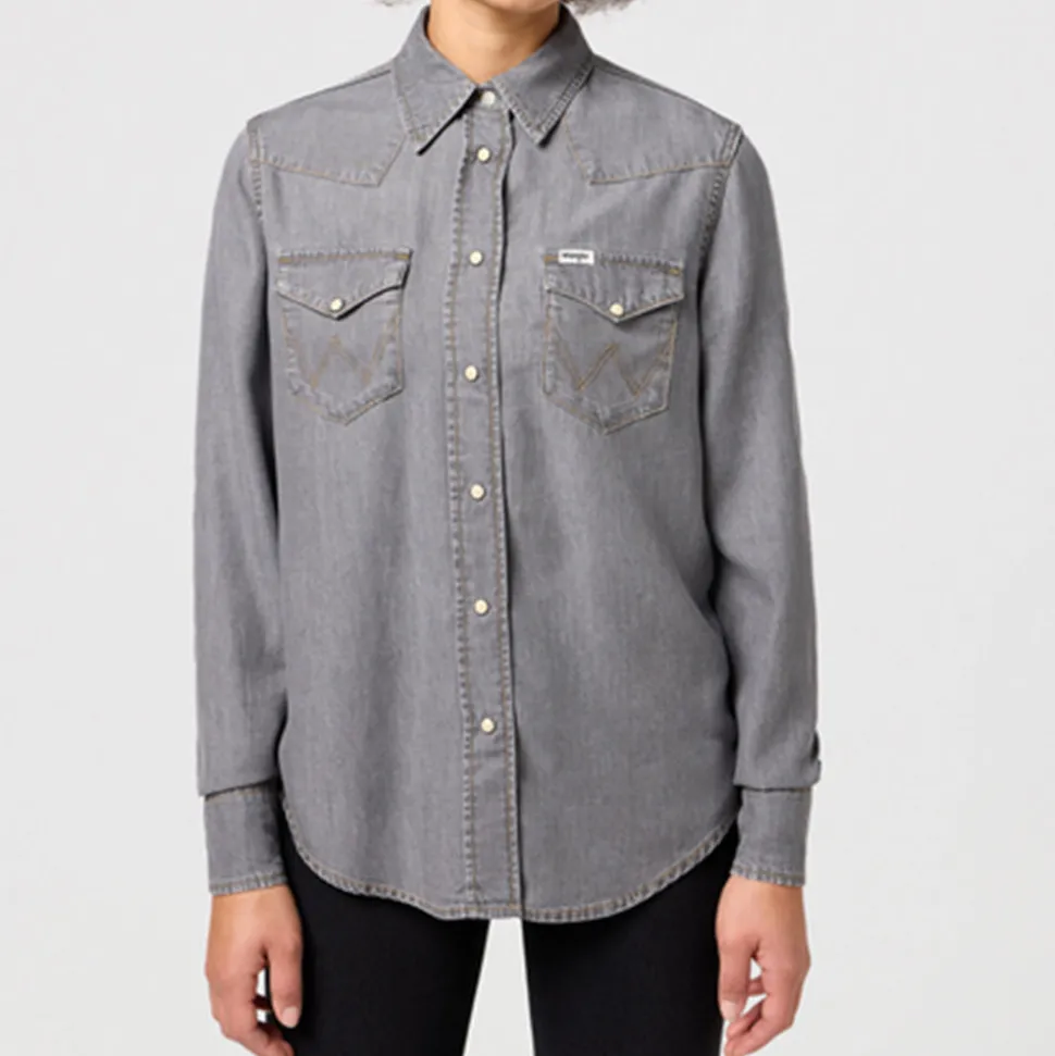 WRANGLER - Chemise Regular - Gris<Women Shirts