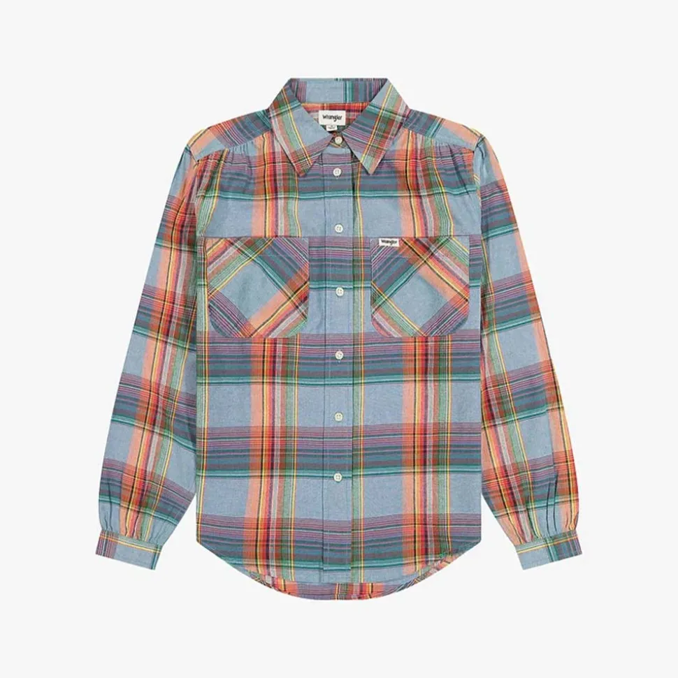 WRANGLER - Chemise Western - Bleu<Women Shirts