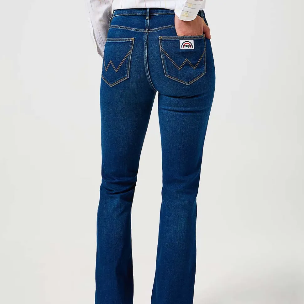 WRANGLER - Jeans Flare - Bleu<Women Jeans